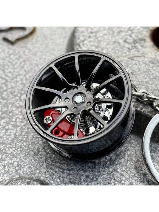 1Pc Rotating Rim Car Keychain Pendant