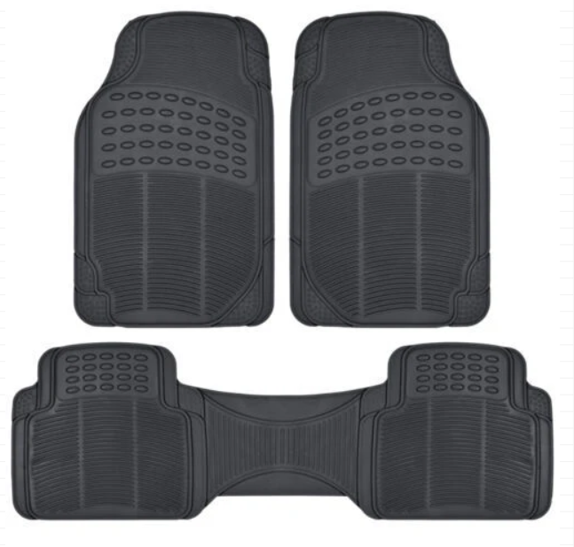 3PCS (Front/Back) Universal Heavy Duty Rubber Floor Mats Set