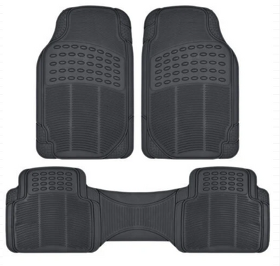 3PCS (Front/Back) Universal Heavy Duty Rubber Floor Mats Set