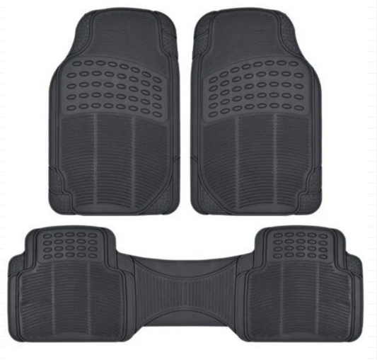3PCS (Front/Back) Universal Heavy Duty Rubber Floor Mats Set