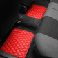 4PCS Universal Leather Diamond Stitched Floor Mats| Red