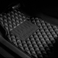 4PCS Universal Leather Diamond Stitched Floor Mats| Black