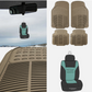 4PCS Universal All-Weather Floor Mats Beige + Free Hanging Air Scent