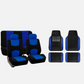 5PCS Universal Cloth Seat Covers + 4PCS Carpet Floor Mats Set