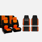 5PCS Universal Cloth Seat Covers + 4PCS Carpet Floor Mats Set