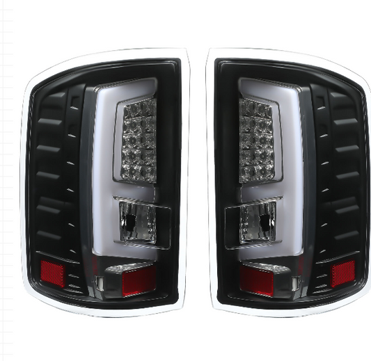 Black LED Bar Tail Light Lamps Clear for GMC Sierra 1500 2016-2018