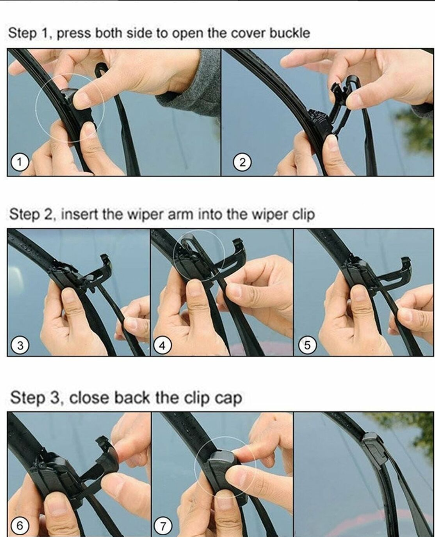 22" & 22"  Set Windshield Wiper Blades  (J-Hook Only) 