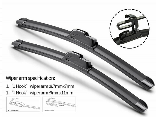 2PCS 21 Inch Set Wiper Blades (J-Hook)