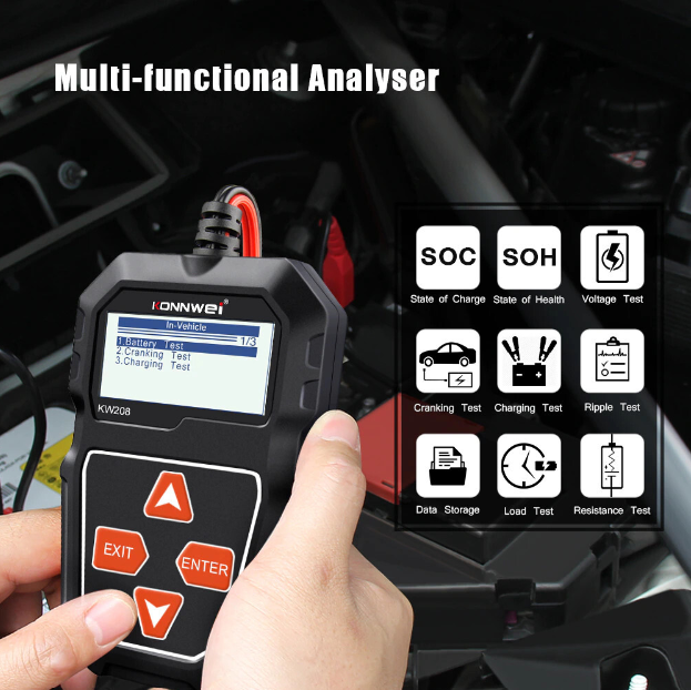 KONNWEI KW208 12V Car Battery Load Tester