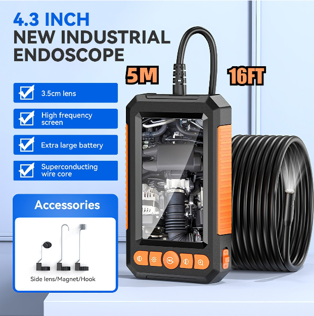 1080P HD LED l Endoscope Borescope 8Mm Inspection Flexible Camera