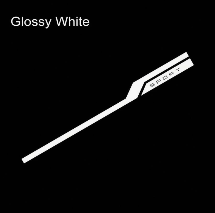 Sporty Striped Hood Sticker/Decal Adhesive