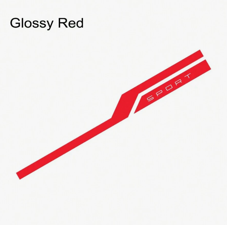 Sporty Striped Hood Sticker/Decal Adhesive