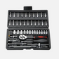 46Pcs 1/4" Socket Set Drive Kit