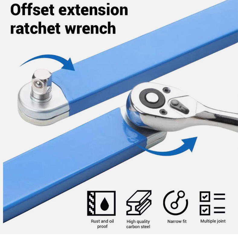 Impact Ready Offset Extension Wrench Tool (1/2" 1/4" 3/8" )