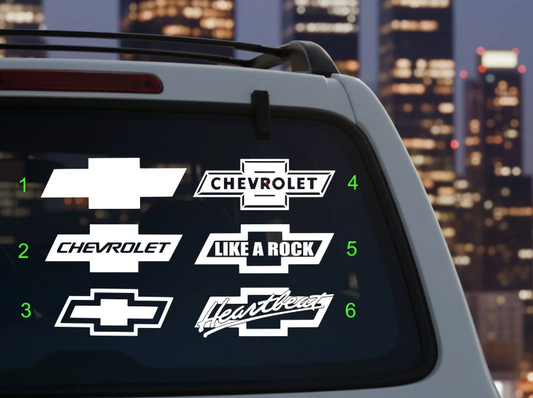 Vinyl Window Decal Sticker – Fits Chevy Silverado & Colorado Trucks | Window Graphic Emblem | M1 Auto