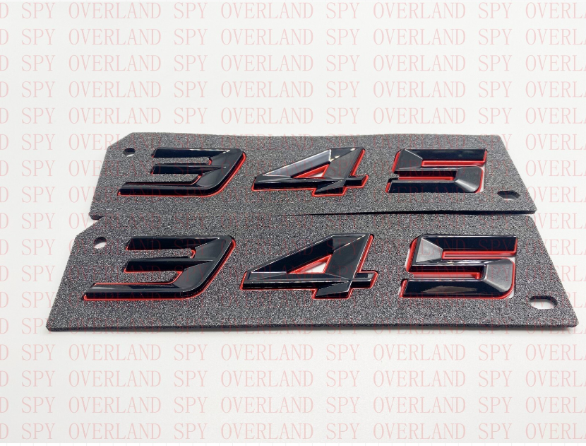 HEMI (Black and Red) Badge Emblem – Adhesive Fender/Side Logo Sticker for Trucks & Cars