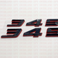 HEMI (Black and Red) Badge Emblem – Adhesive Fender/Side Logo Sticker for Trucks & Cars
