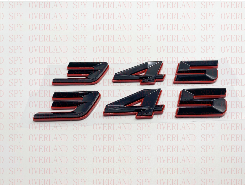 HEMI (Black and Red) Badge Emblem – Adhesive Fender/Side Logo Sticker for Trucks & Cars