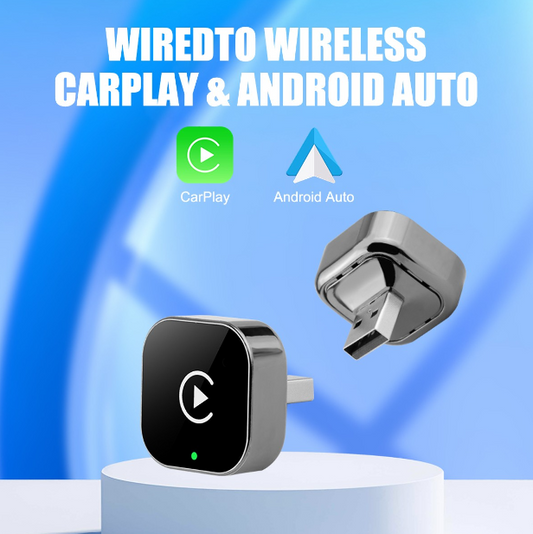 Wireless Apple CarPlay/ Android Auto Adapter – USB Dongle Converts Wired to Wireless | Plug & Play |