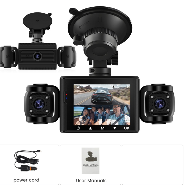1080P Dash Cam (Front * Interior) – Full HD Car Camera with Night Vision & Loop Recording |