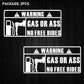 'Gas Or Ass' Transparent Vehicle Humorous Sticker/Decal