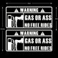 'Gas Or Ass' Transparent Vehicle Humorous Sticker/Decal