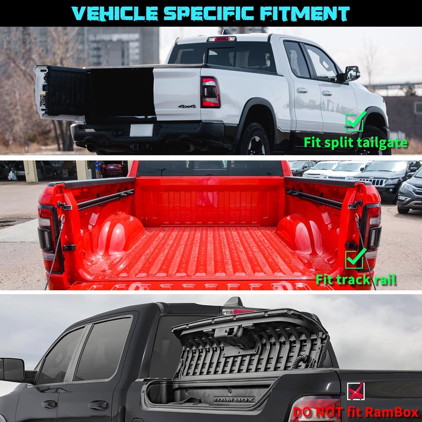 Truck Bed Tonneau Cover Compatible with Dodge Ram 1500 Classic(2002-2024), 2500&3500(2003-2024) 6.4 Ft Standard Box W/O Rambox, Soft Roll up Style, NOT for 19-24 1500 New Body