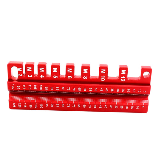 All Aluminum Alloy Portable Tool, Simple Screw, Drill Length Measuring Tool, Screw Diameter Measuring Tool, Woodworking Tool