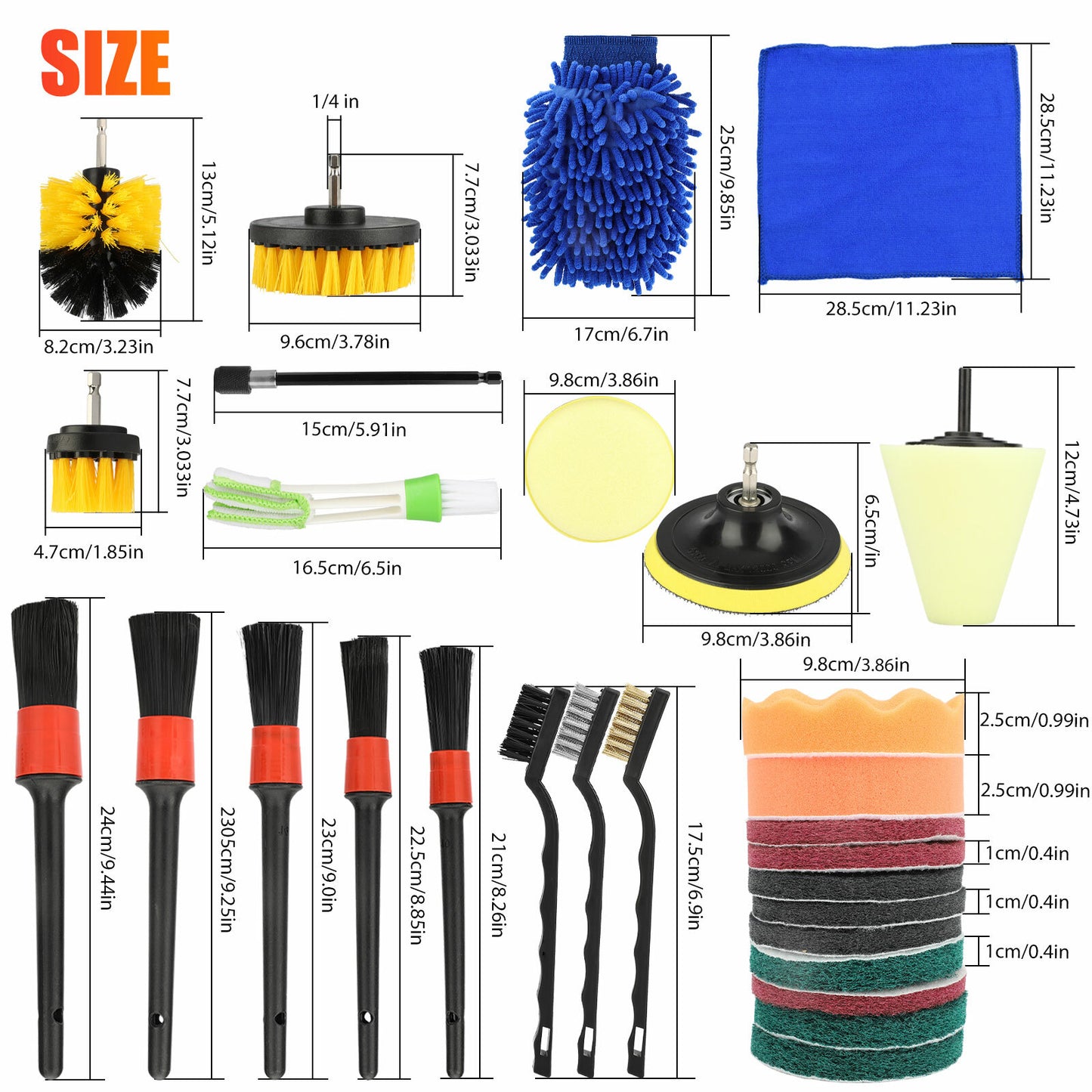 30Pcs Vehicle Detailing Kit
