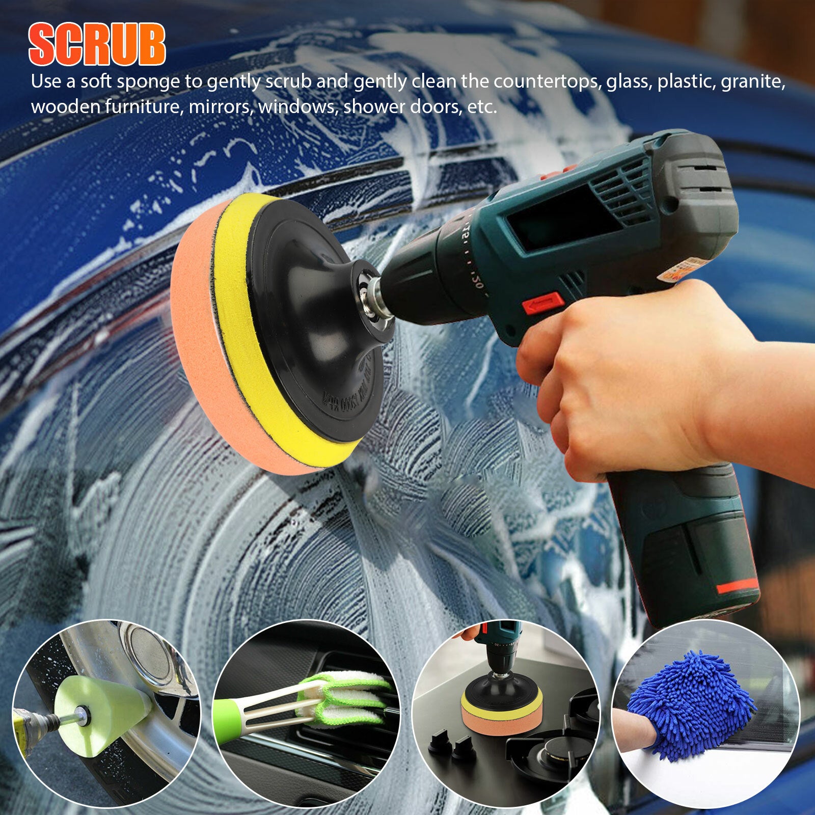 30Pcs Vehicle Detailing Kit