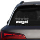 'Wanted Level'  GTA Reference Sticker/Decal