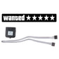 Adhesive LED Wanted Stars Light Up Sign
