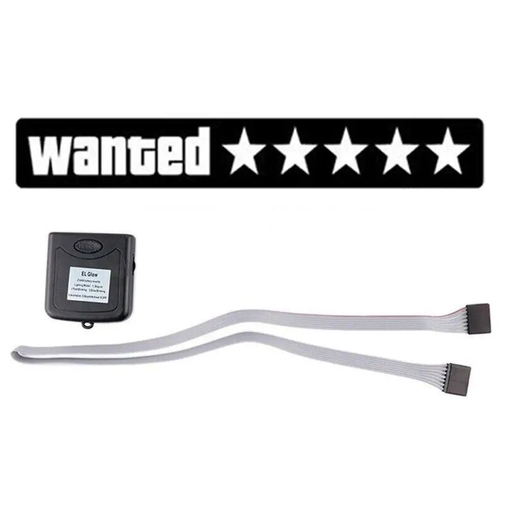 Adhesive LED Wanted Stars Light Up Sign