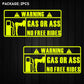 'Gas Or Ass' Transparent Vehicle Humorous Sticker/Decal