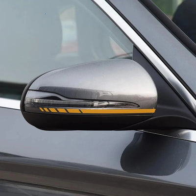 2PCS Rear View Mirror Stripes Decal Stickers – Universal Sporty Side Mirror Accent | M1 Auto