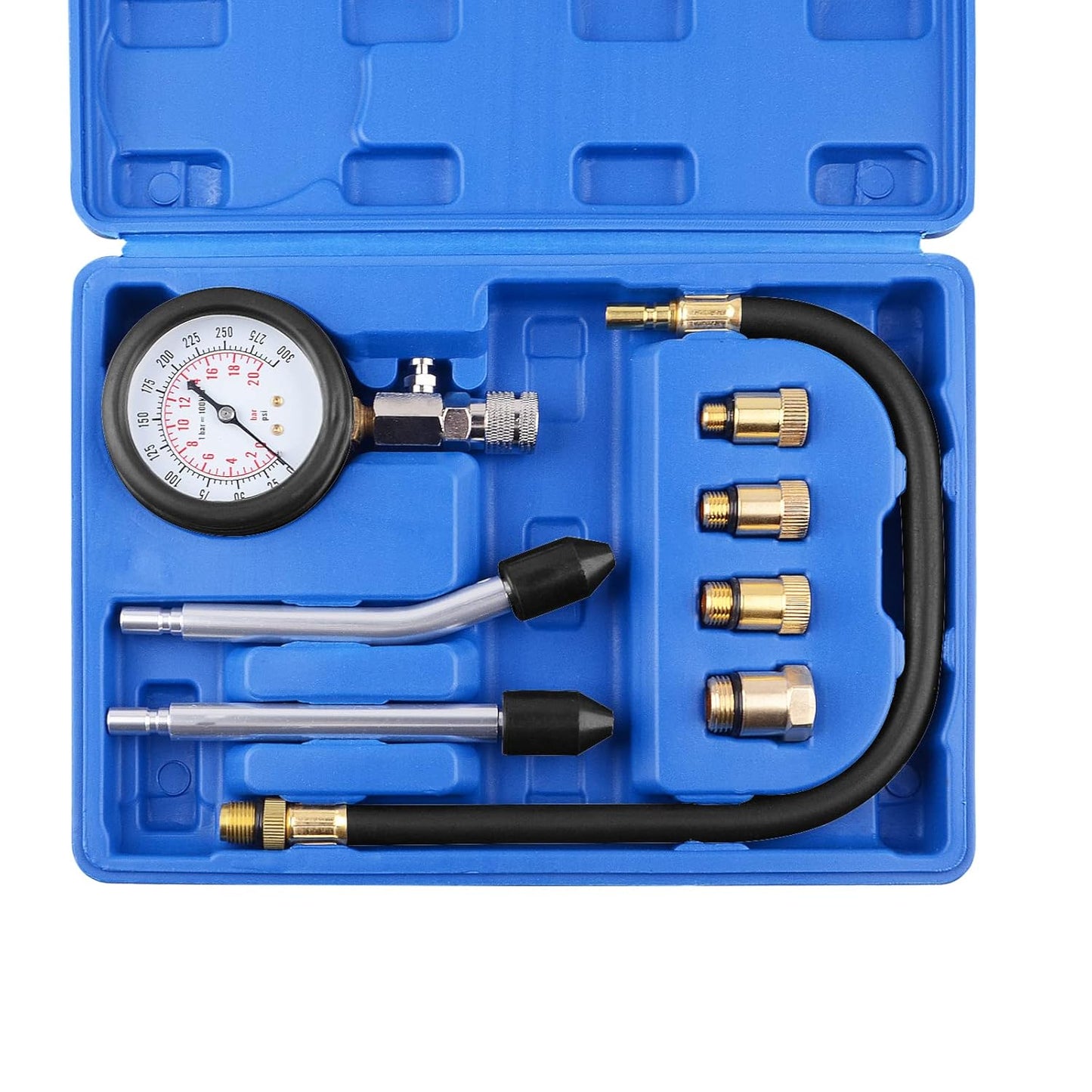 Professional Petrol Engine Compression Tester Kit Set for Automotives and Motorcycles