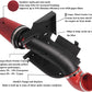 4 Inch Cold Air Intake Black Tube + Heat Shield for 1999-2006 Gmc/Chevy V8 4.8L/5.3L/6.0L Silverado 1500/2500/3500 Red