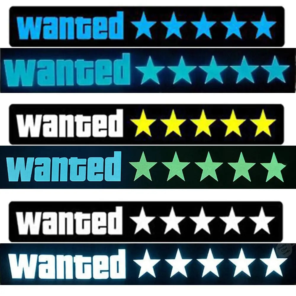 Adhesive LED Wanted Stars Light Up Sign