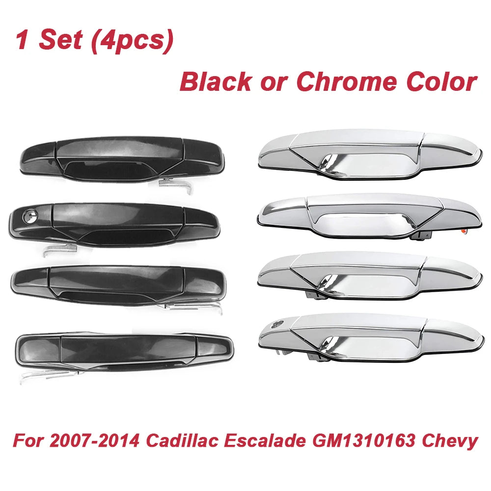 Front Rear Left Right Exterior Door Handle for 2007-2013 Cadillac Escalade Chevy Avalanche Silverado Suburban Tahoe GMC 25960525