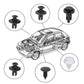 100Pcs Auto Fastener Clip Kit Fender Rivet Clips Car Body Push Retainer Pin Rivet Bumper Door Trim Panel Retainer Car Clips