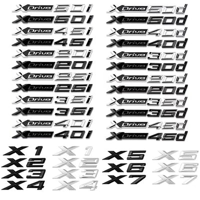 BMW XDrive Emblem Badge – 3D Fender/Trunk Sticker Accessory