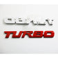 3D Metal 'Turbo' Emblem/Badge Decoration