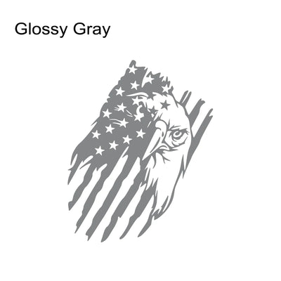 American Bald Eagle Flag Decal Sticker – Trunk Tailgate Rear Window Vinyl Decal | M1 Auto