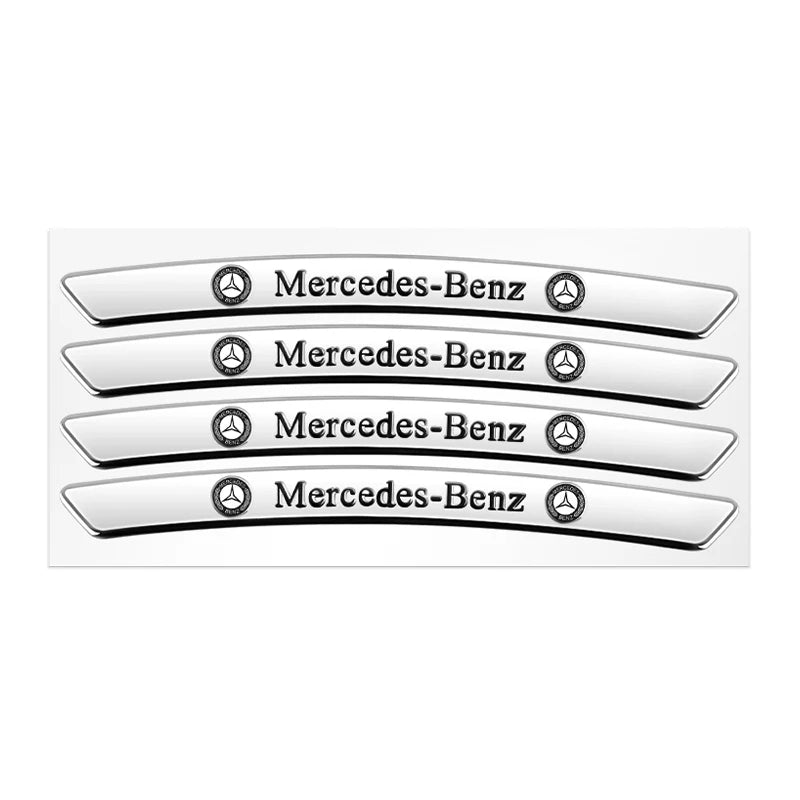 4Pcs Mercedes Stylish Aluminum Wheel Emblem/Stickers