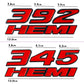 3D Metal Car Stickers 345 392 HEMI Emblem for Dodge Charger Ram 1500 Journey Caliber Nitro Caravan Avenger Dart Challenger