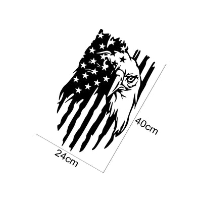 American Bald Eagle Flag Decal Sticker – Trunk Tailgate Rear Window Vinyl Decal | M1 Auto