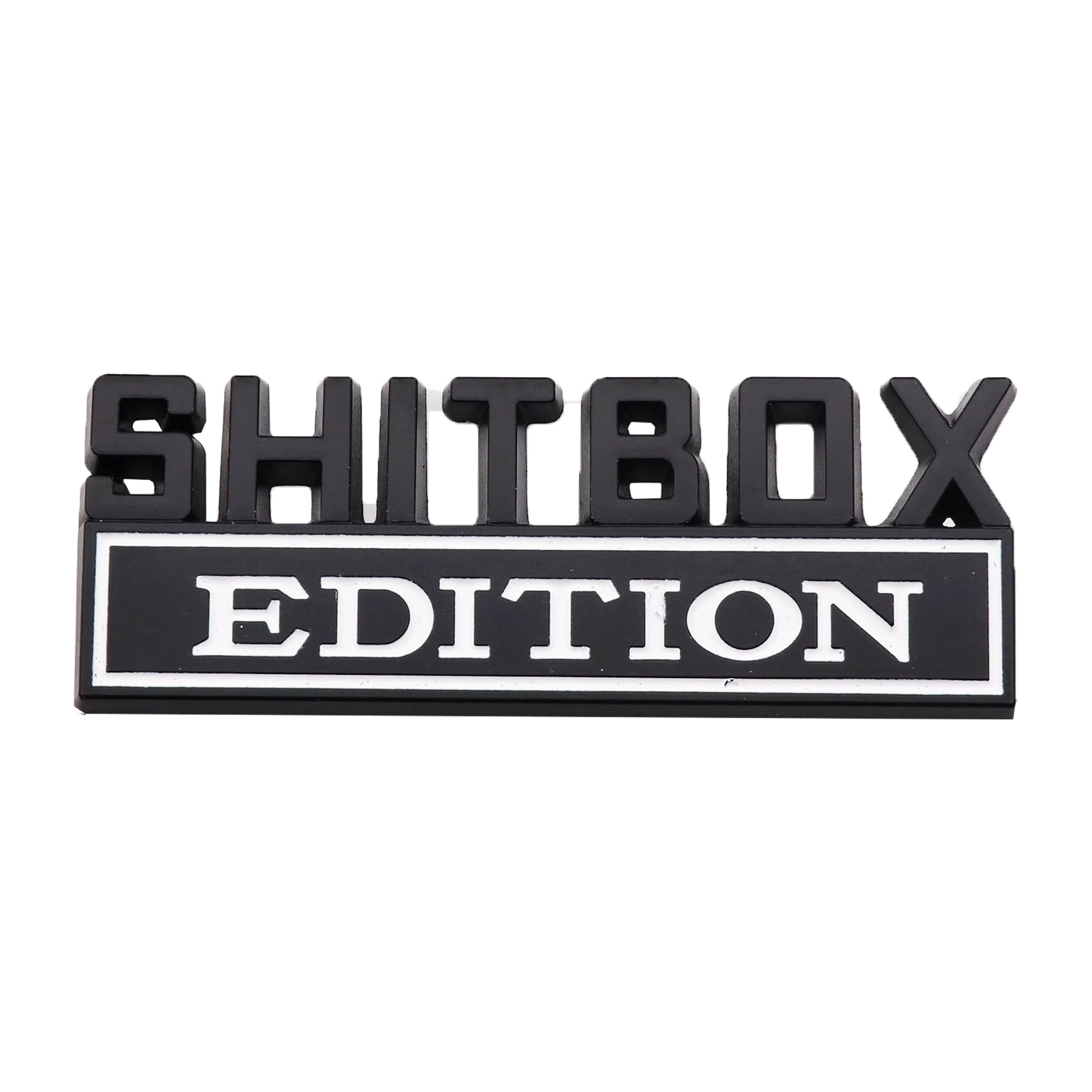 3D Zinc Alloy Emblem SHITBOX EDITION Badge Car Tail Side Sticker Accessories