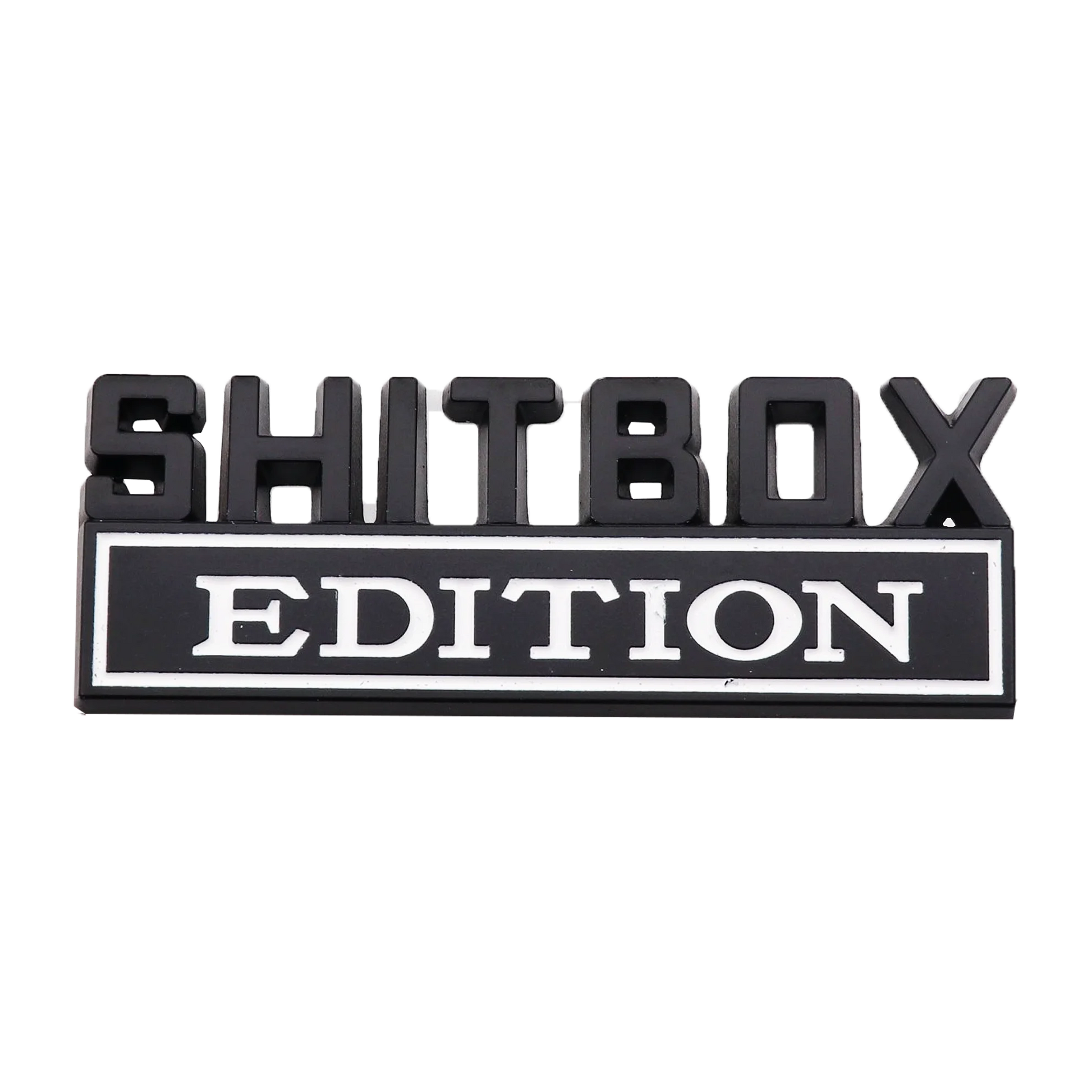 3D Zinc Alloy Emblem SHITBOX EDITION Badge Car Tail Side Sticker Accessories