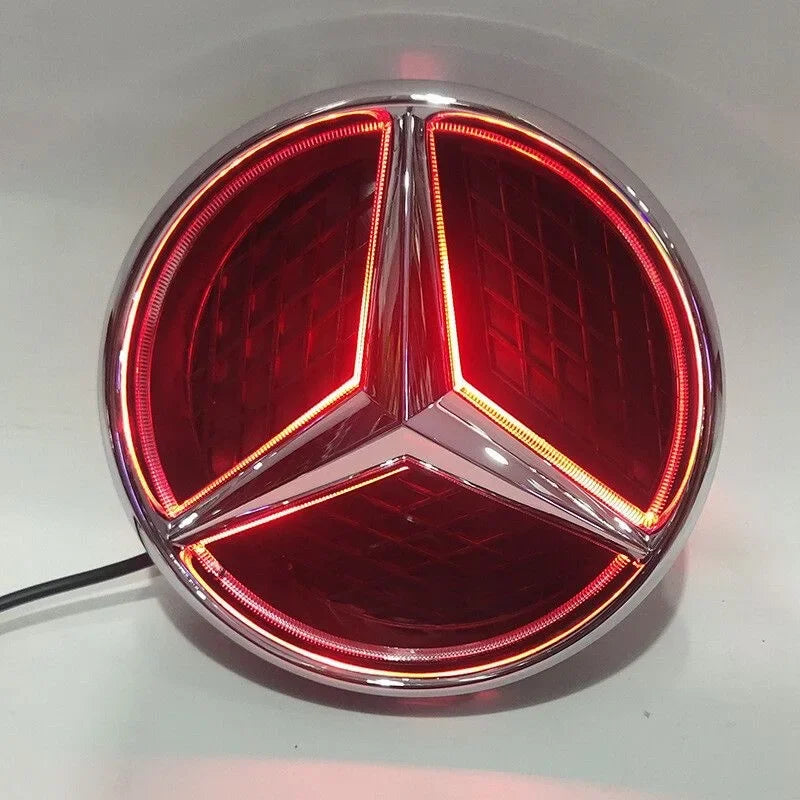 Car Front Grilled Mercedes Emblem LED Illuminated Logo White Blue Red Light for Mercedes Benz W204 GLK220 GLK300 GLK350 GLK500 W245