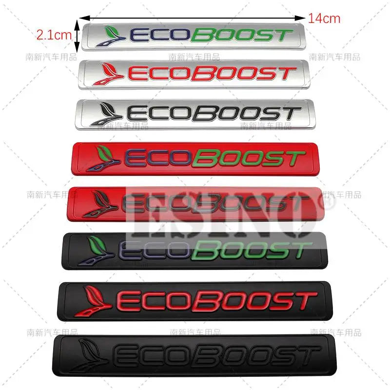 Car Styling Ecoboost Adhesive Badge Car Fender Trunk Body Tailgate Metal Emblem for for Ford Focus Fiesta Puma Escape F150